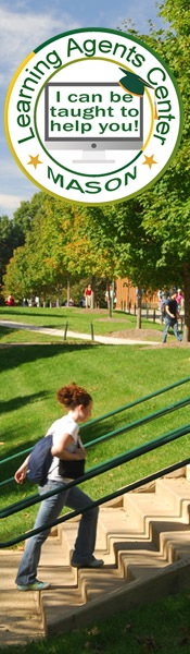 Student Walking on the Fairfax Campus